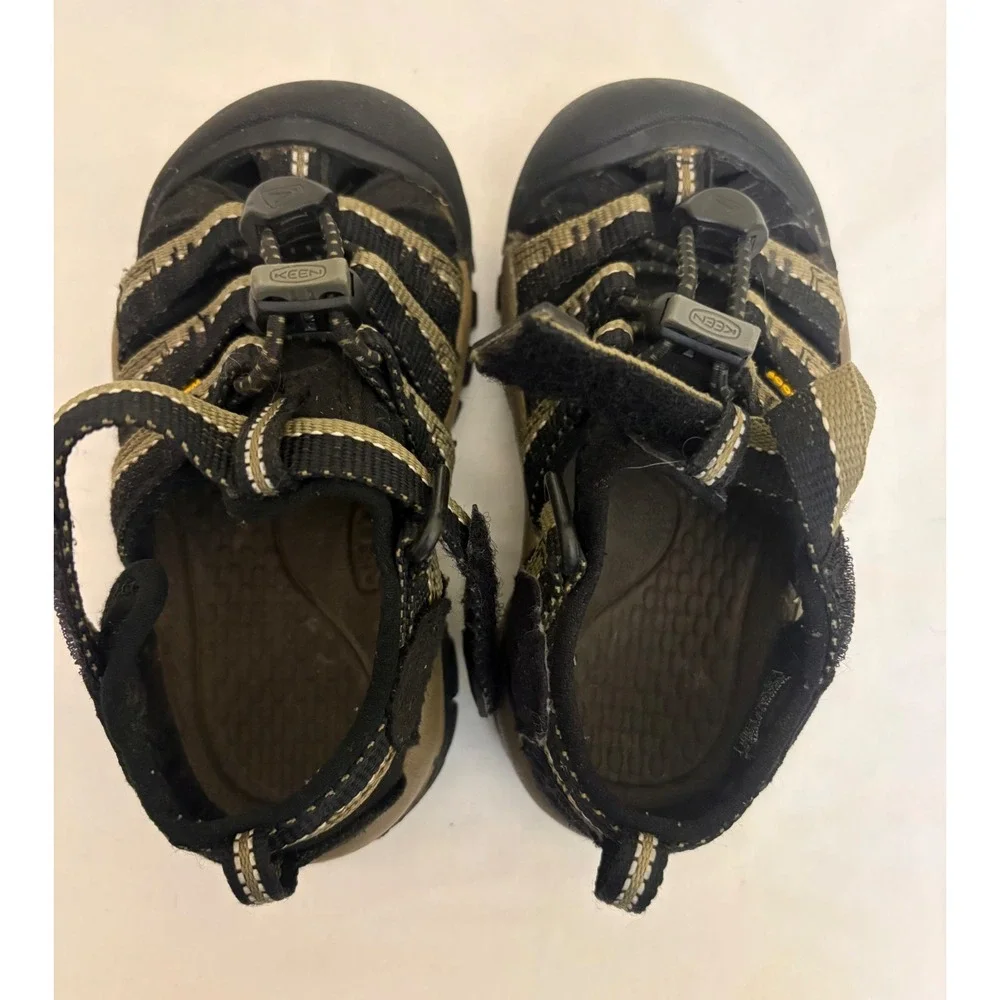 Keen Newport H2 Kids Sandals Black Olive Green Waterproof Shoes Size 8 Toddler - Picture 7 of 9